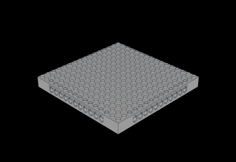Lego Compatible (65803.dat) Technic Brick 16 x 16 x  1.333