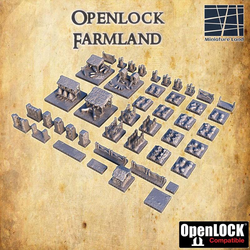Openlock Farmland - Tabletop Terrain - 28 MM