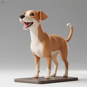 1108 Colorful Laughing Galgo Dog on Base, pug, dachshund, poodle, cat, dog, monkey, elephant, beagle, bear, lion, fox, bull terrier, pomeranian, galgo, wolf, doberman pinscher, newfoundland, crocodile