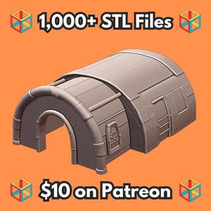 Rustic Barrel Vaulted Reptile Hide for Terrariums MineeForm FDM 3D Print STL File