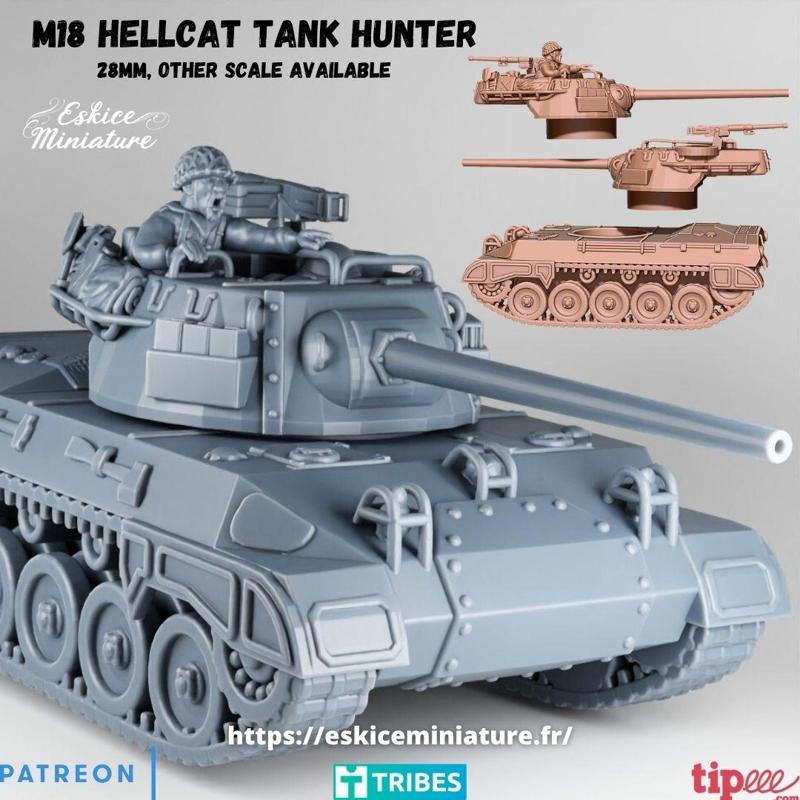 M18 Hellcat ww2 US tank - 28mm