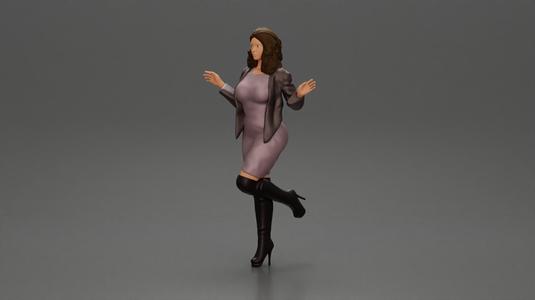Fashion Forward Stylish Woman in Trendy Ensemble