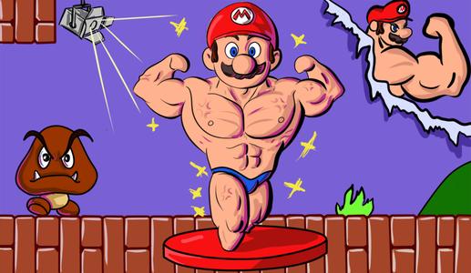 Mario and Luigi (Mario Bros) Muscled/Breasted