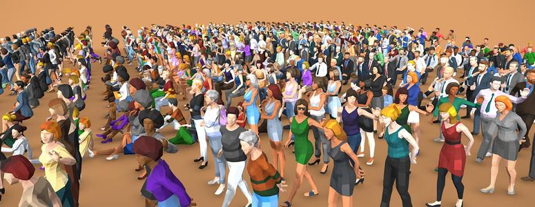 500 PEOPLE IN DIFFERENT POSES