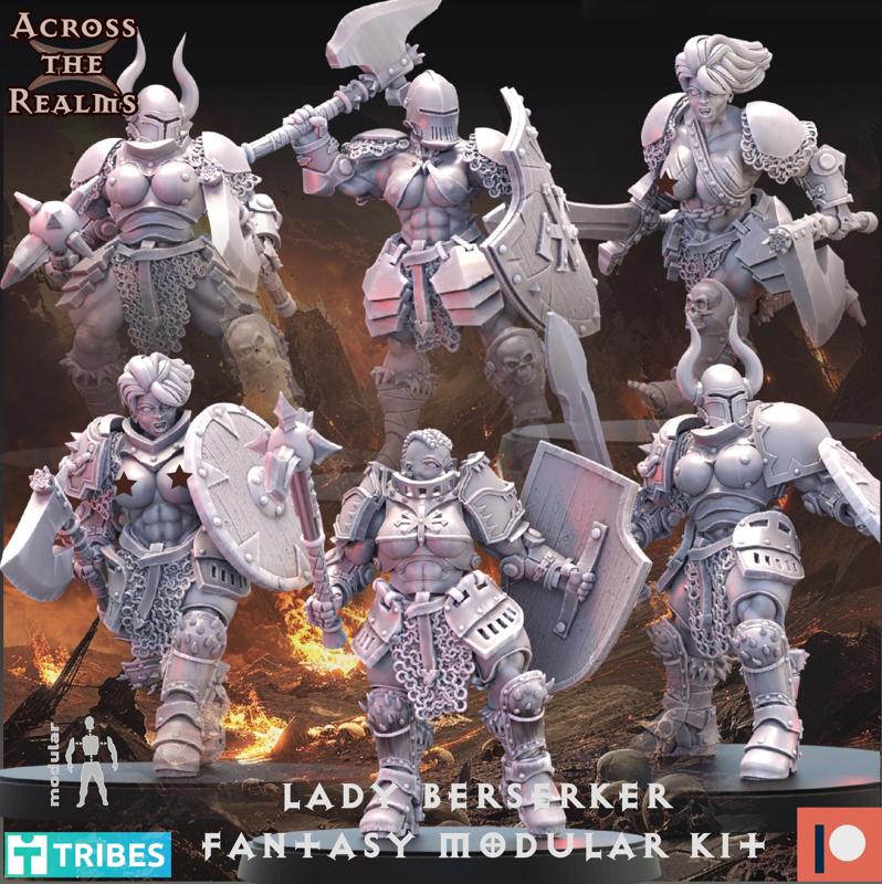 Lady Berserker Fantasy Modular Kit