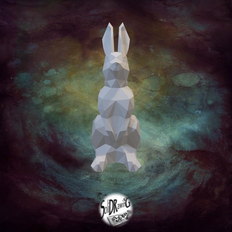 Rabbit - LowPoly - Perfect Design - Easy Print - Decor - SoliDRawinGS0453