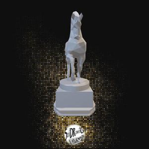 War Horse 2 - LowPoly - Bust - Full - Perfect Design - Easy Print - Decor - SoliDRawinGS0328