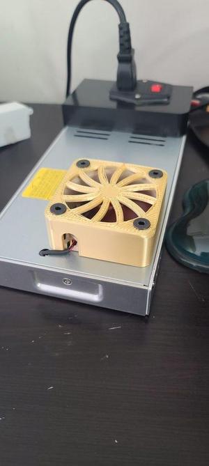 Noctua 60x25 fan cover for Ender 3 Pro PSU