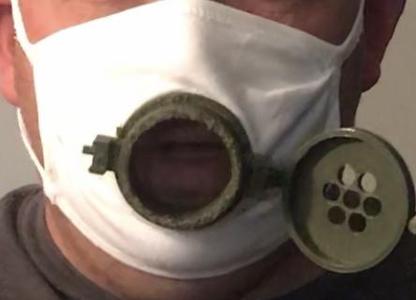 Coronavirus covid 19 drink mask hatch