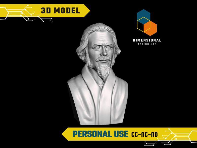 Alan Watts - High-Quality STL File for 3D Printing (PERSONAL USE)
