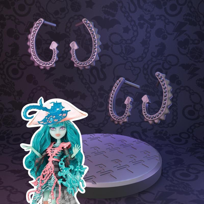 Monster High Haunted/Basic Vandala Doubloons doll earrings replacement