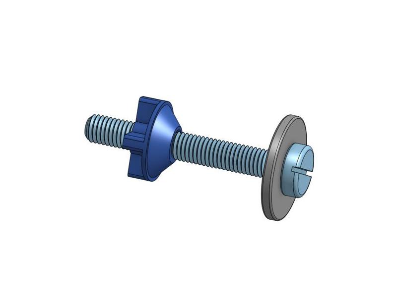 Toilet seat screw set