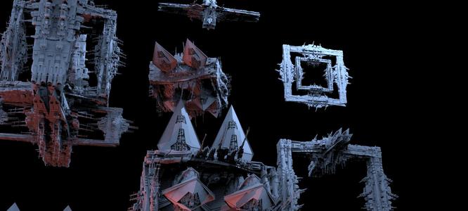 Grand Sci-Fi Cube Structures Kit bash