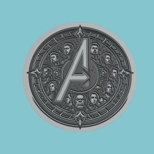 Avengers: Infinity War Medallion CNC Avengers: Infinity War 3d Printer Obj Stl