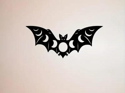 Bat decor on wall  2d