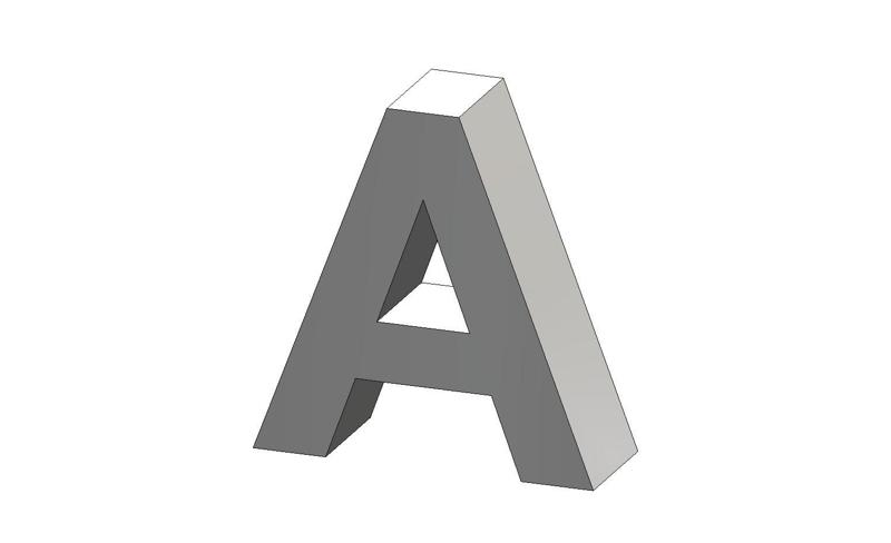 A Letter Arial Font