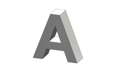 A Letter Arial Font