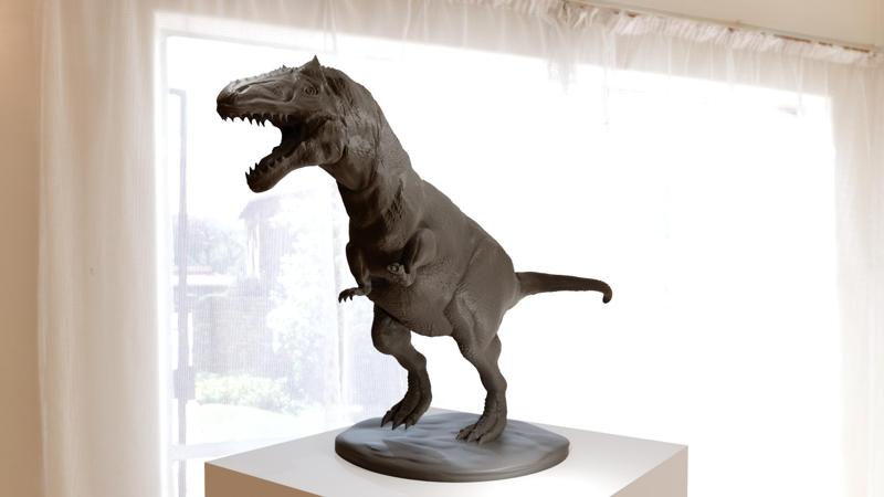 allosaurus roaring dinosaur stl