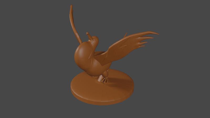 Pokemon inspired, Kilowattrel, Tabletop DnD miniature