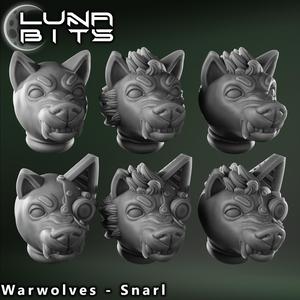 WAR WOLF HEADS - SNARL
