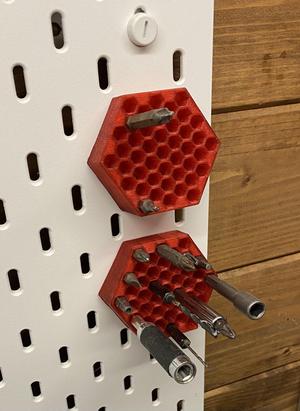 IKEA Peg board HEX bit holder
