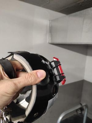 Bike helmet light clip