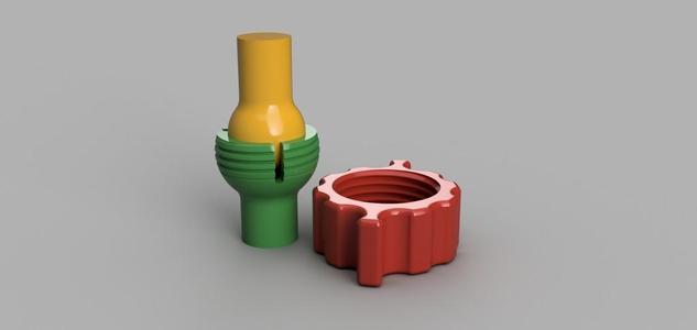 Ball and Socket Locking swivel components
