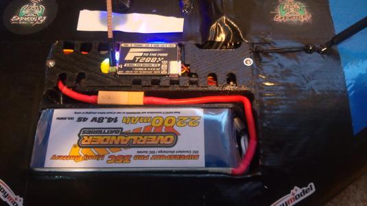 FPVWRA spec wing battery + electronics bay with cover.