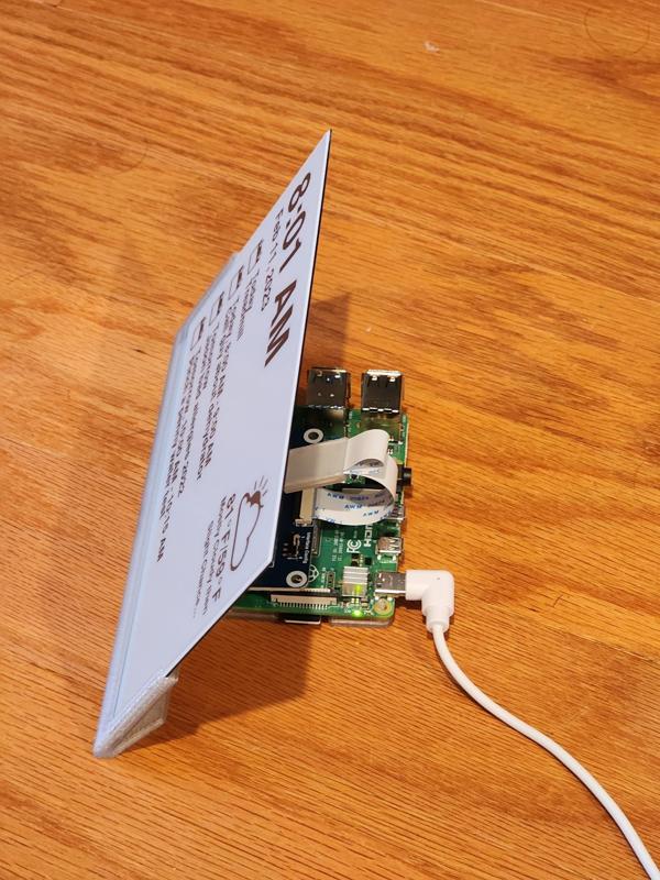 Waveshare 7.5 inch ePaper/EInk Display frame holder with raspberry pi 3/4 mount