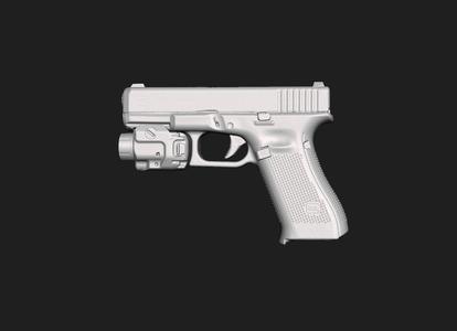 Glock 19 X Streamlight TLR8 Real Size Scan 3D Gun Mold