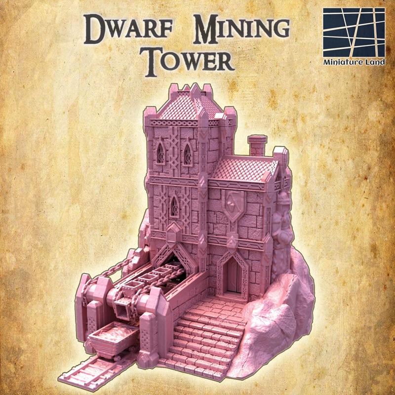 Dwarf Mining Tower  28 mm Tabletop Terrain