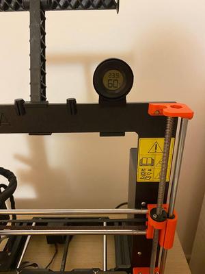 Round Hygrometer thermometer bracket for prusa i3 mrk3