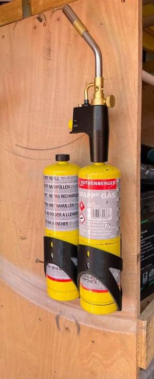 Gas bottle holder - Rothenberger MAPP Gas