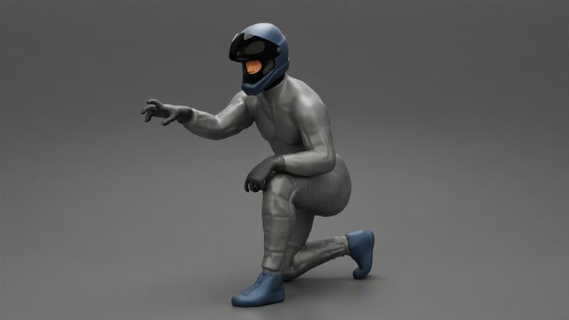 Racing driver sitting