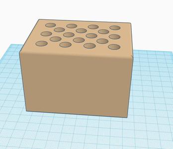 Simple Pen holder Block (or pencil holder)