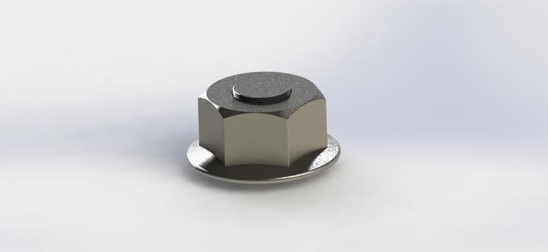 HEX NUT WITH FLANGE DIN-6923 (M4/M8) SCALE 1/12