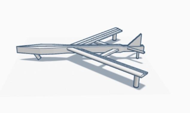 Glider with rubber band launch