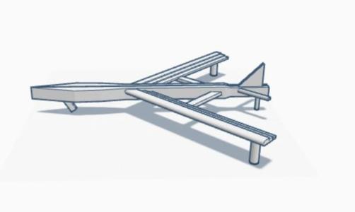 Glider with rubber band launch