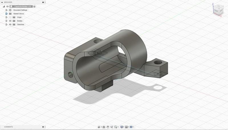 Drone capacitor and antenna holder