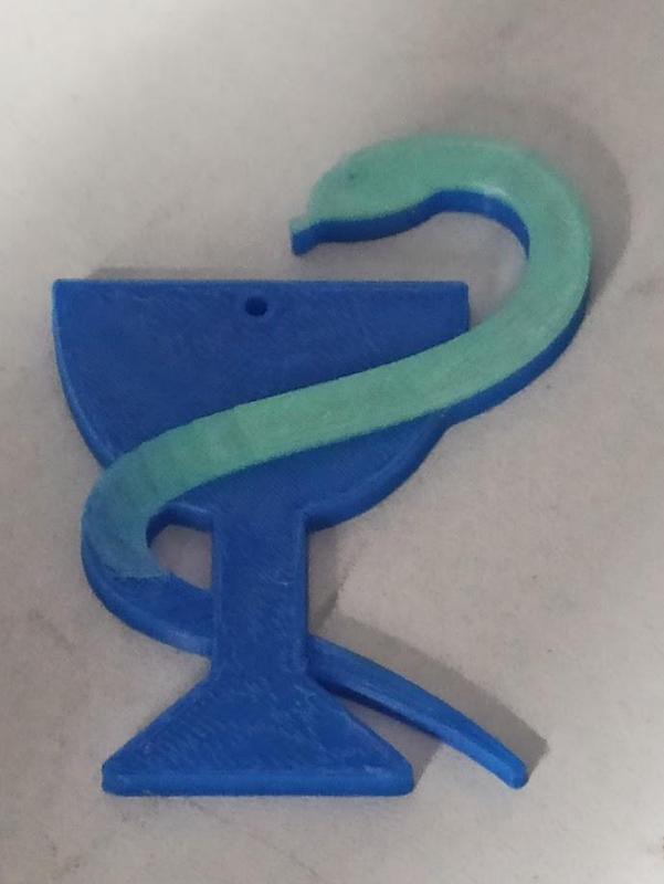 Bowl of Hygieia keychain