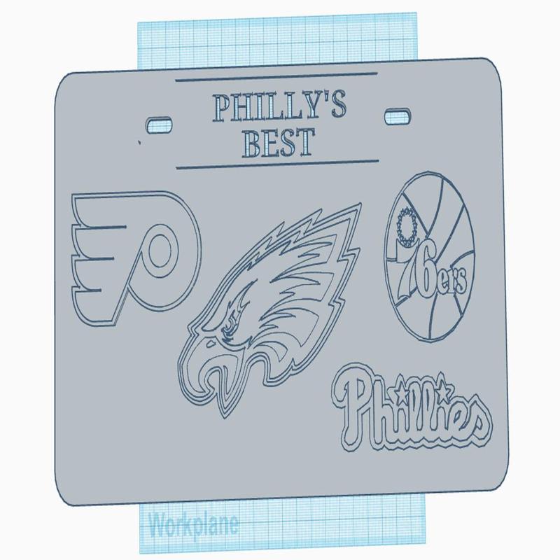 Philly's Best Teams Logo License Plate