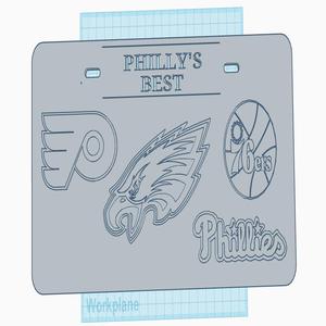 Philly's Best Teams Logo License Plate
