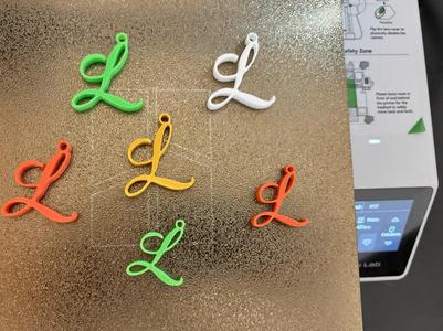 Flowing L Keychain