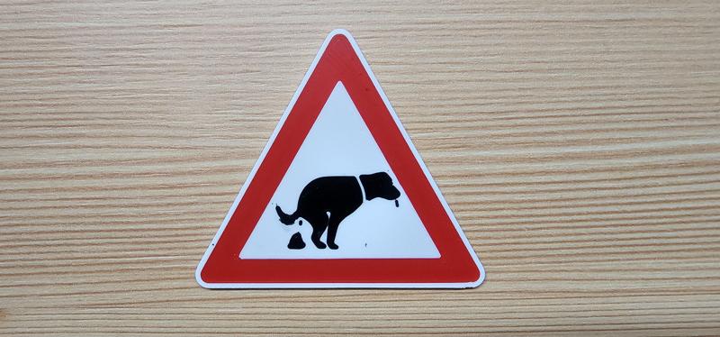 "Verkehrszeichen" Achtung Hundekacke! / "Traffic sign" Beware! Dog Poo