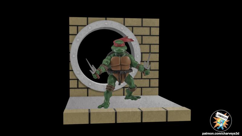 Teenage Mutant Ninja Turtles Sewer Diorama for 3.75, 5, 7 inch figures