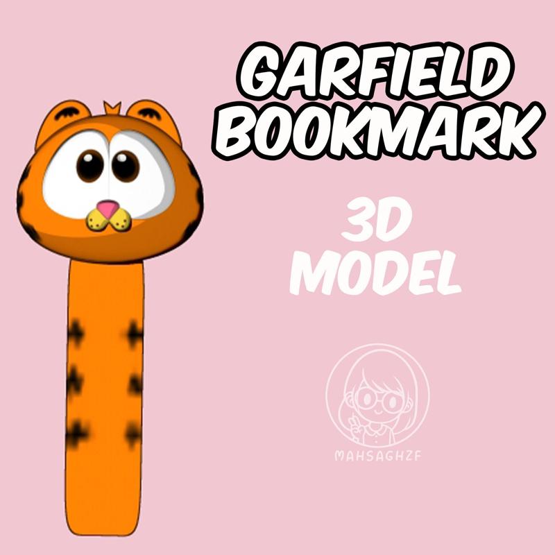 garfield bookmark 3d stl file