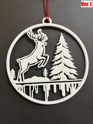 Christmas Reindeer Ornament V2