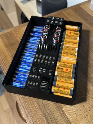 Gridfinity Battery Hoarder Storage Organizer Box