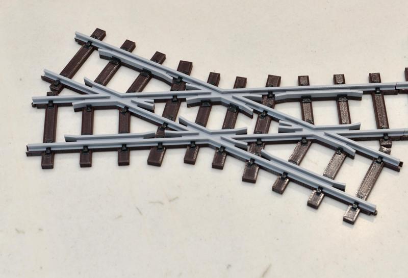 Gauge 1 Railroad Track Crossover Section