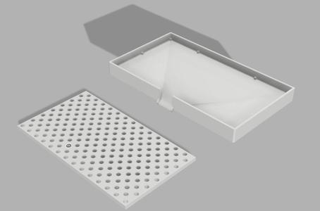 Kitchen Sink Soap and Sponge Holder w/ Run Off Drain